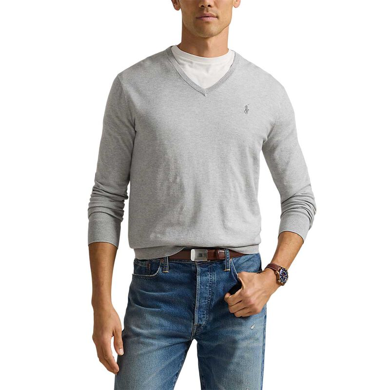 Polo Ralph Lauren Slim Fit Cotton V-Neck Sweater image number 0